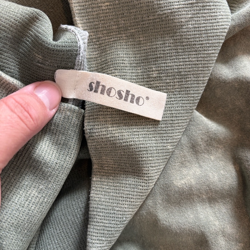 Shosho Sage Green Ribbed Knitwear